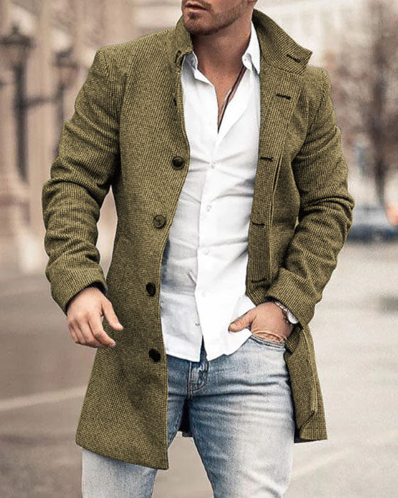 Cappotto Uomo in Misto Lana Slim Fit Stile Smart Casual