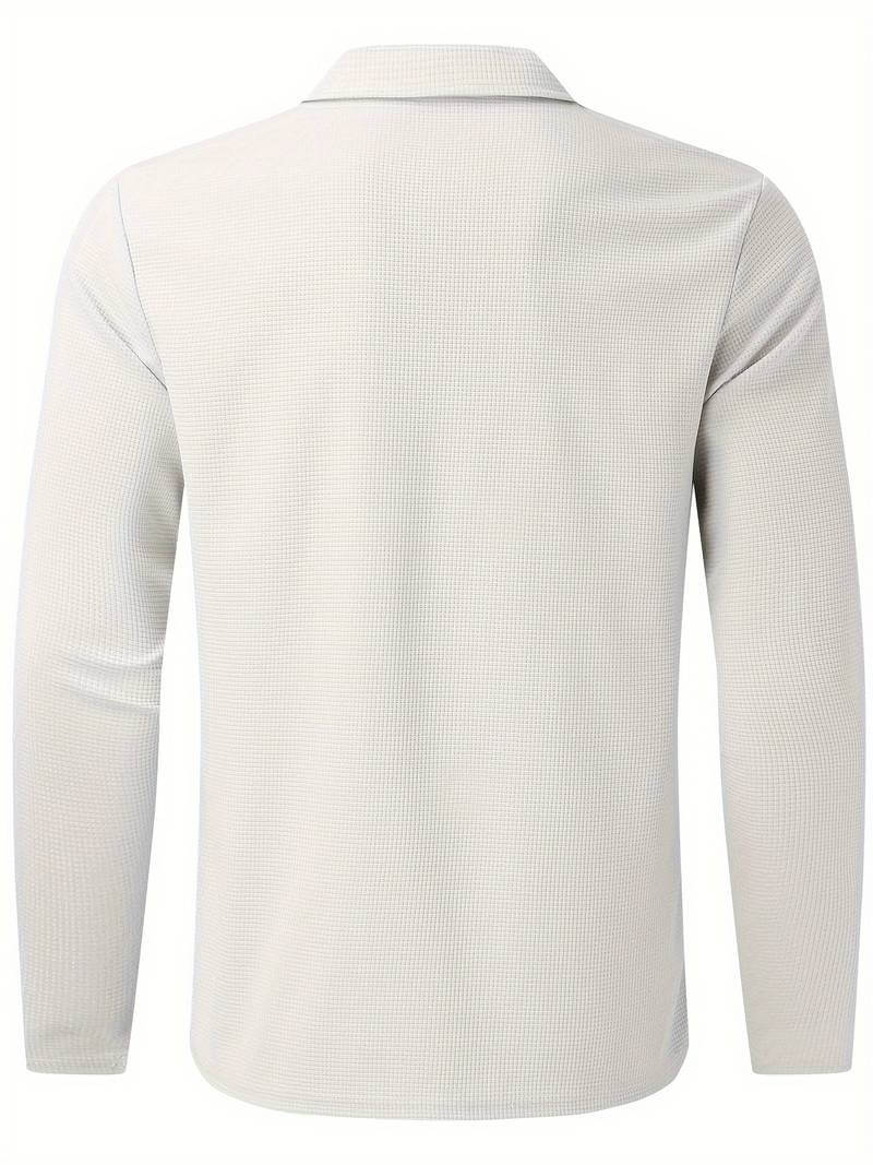 Maglia Uomo in Tessuto Waffle Manica Lunga Scollo a V - Brentozzi