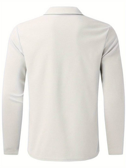 Maglia Uomo in Tessuto Waffle Manica Lunga Scollo a V - Brentozzi
