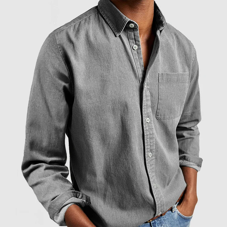 Camicia Uomo Casual Manica Lunga