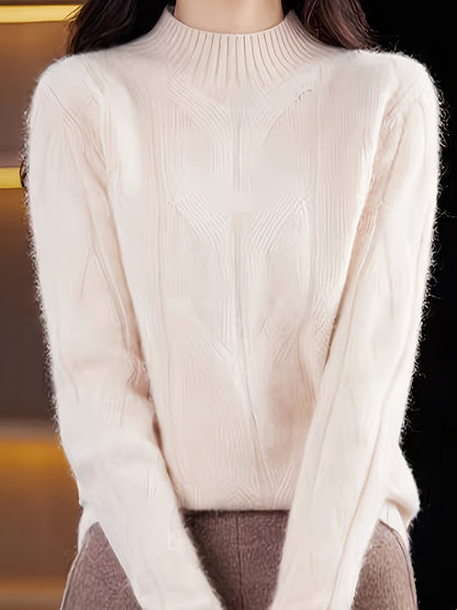 Maglione Donna in Maglia Morbida Stile Retrò