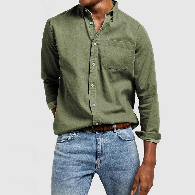 Camicia Uomo Casual Manica Lunga