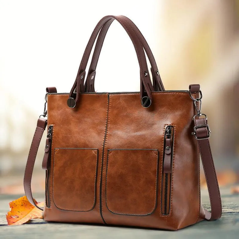 Borsa Donna Vintage in Pelle Stile Elegante Resistente - Brentozzi