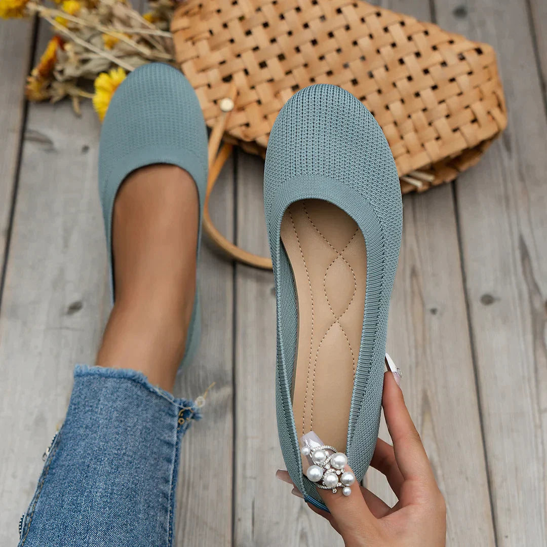 Scarpe Donna Basse Punta Tonda Slip-On Comode