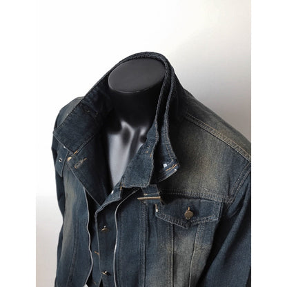 Jeansjacke Unisex con Orlo Sfrangiato Vestibilità Regular