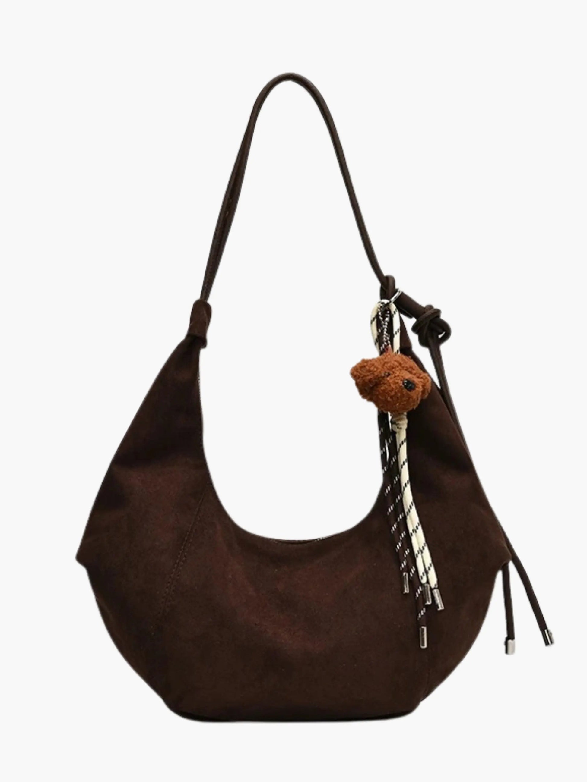 Borsa Hobo Donna in Pelle Scamosciata Stile Boho Chic - Brentozzi