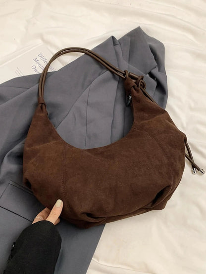 Borsa Hobo Donna in Pelle Scamosciata Stile Boho Chic