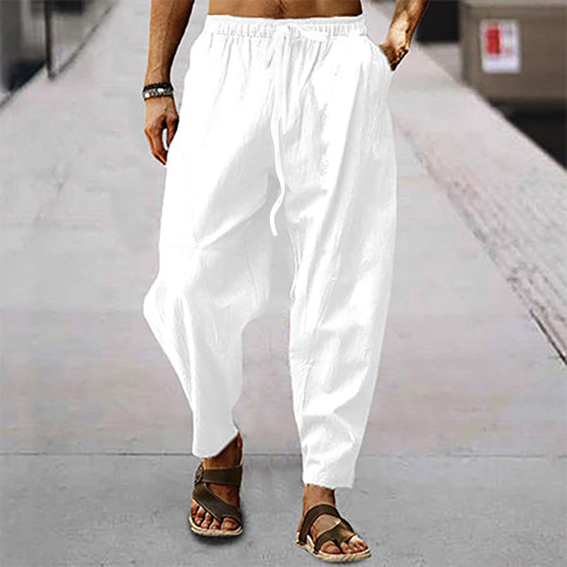 Pantaloni Spiaggia Uomo in Tessuto Leggero Comodi