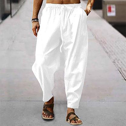 Pantaloni Spiaggia Uomo in Tessuto Leggero Comodi