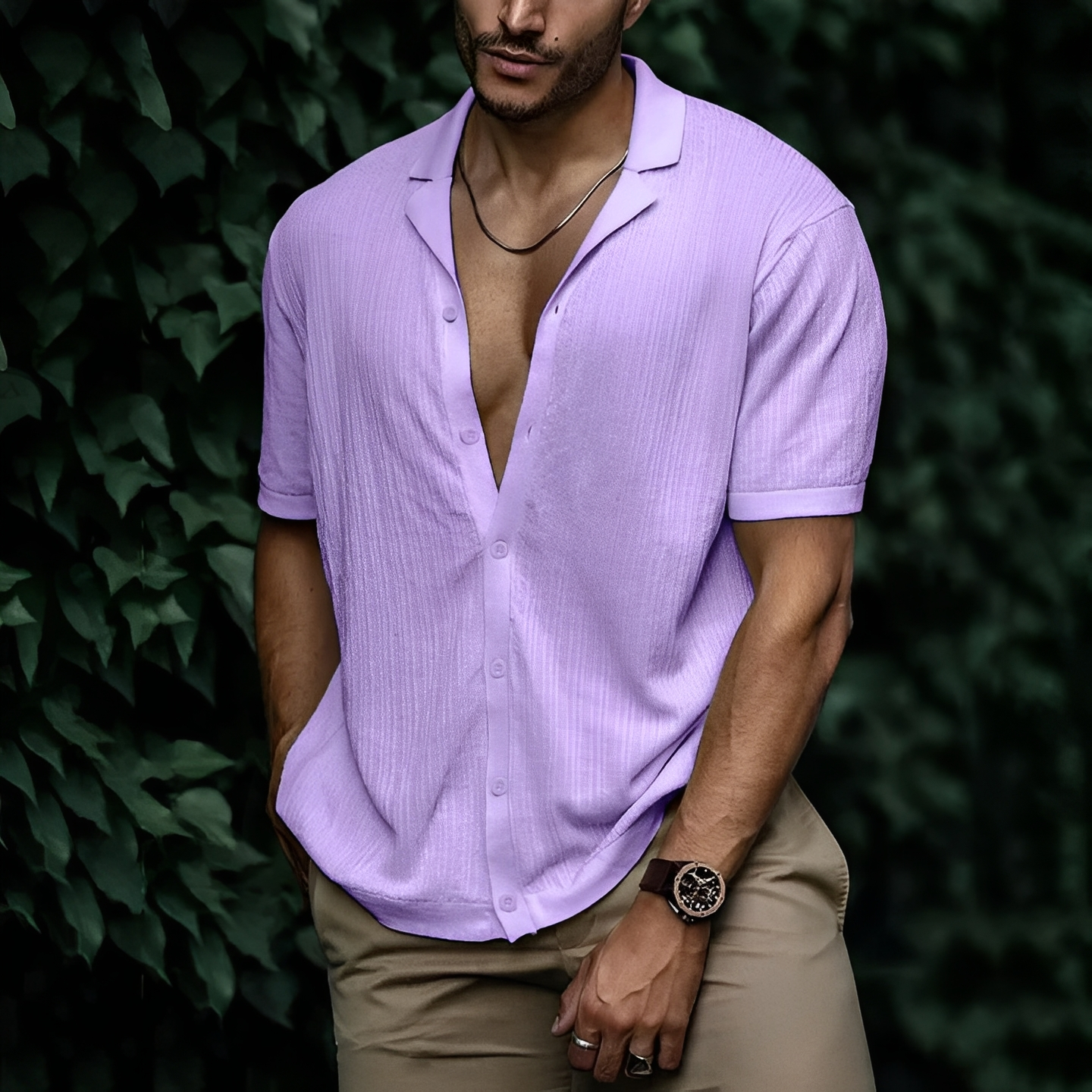 Camicia Uomo Estiva Elegante Taglio Classico