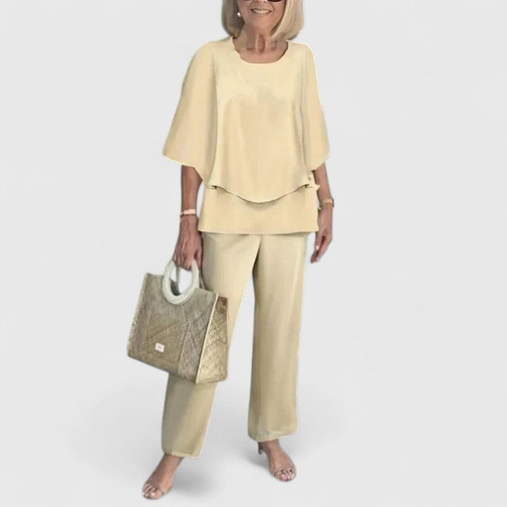 Completo Donna Due Pezzi Stampato Pantaloni Regular Fit