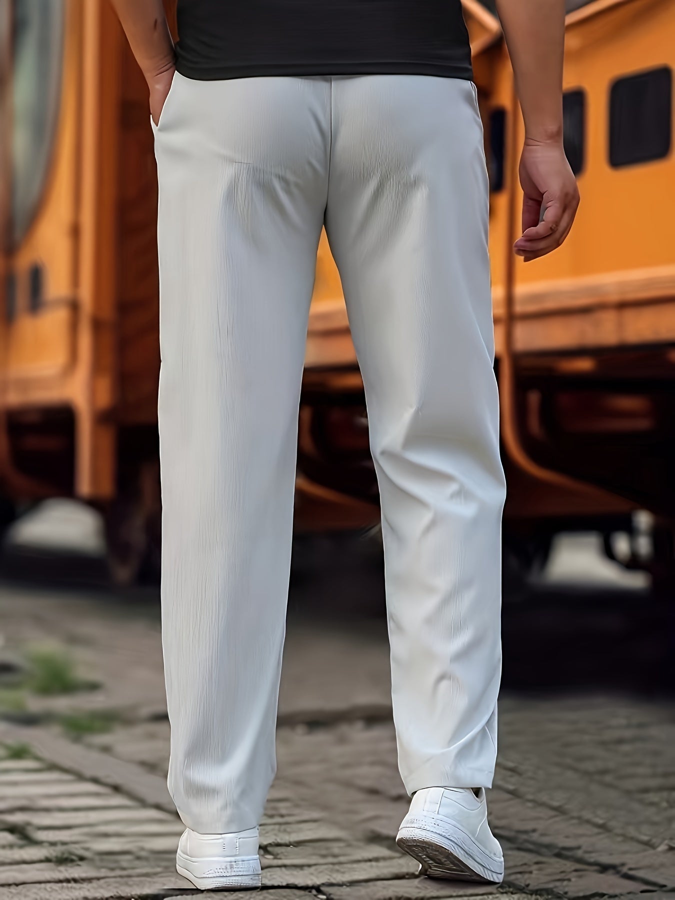 Pantaloni Jogging Uomo Comodi Vestibilità Regular