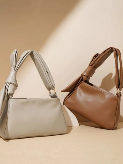 Borsa a Spalla Donna in Pelle con Manico Nodo Minimalista