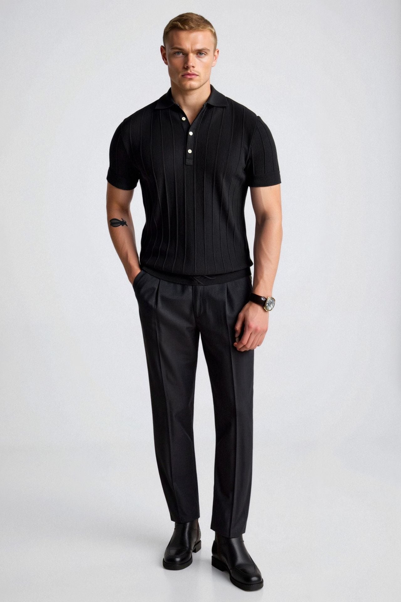 Polo Uomo Minimalista e Classica Vestibilità Regular