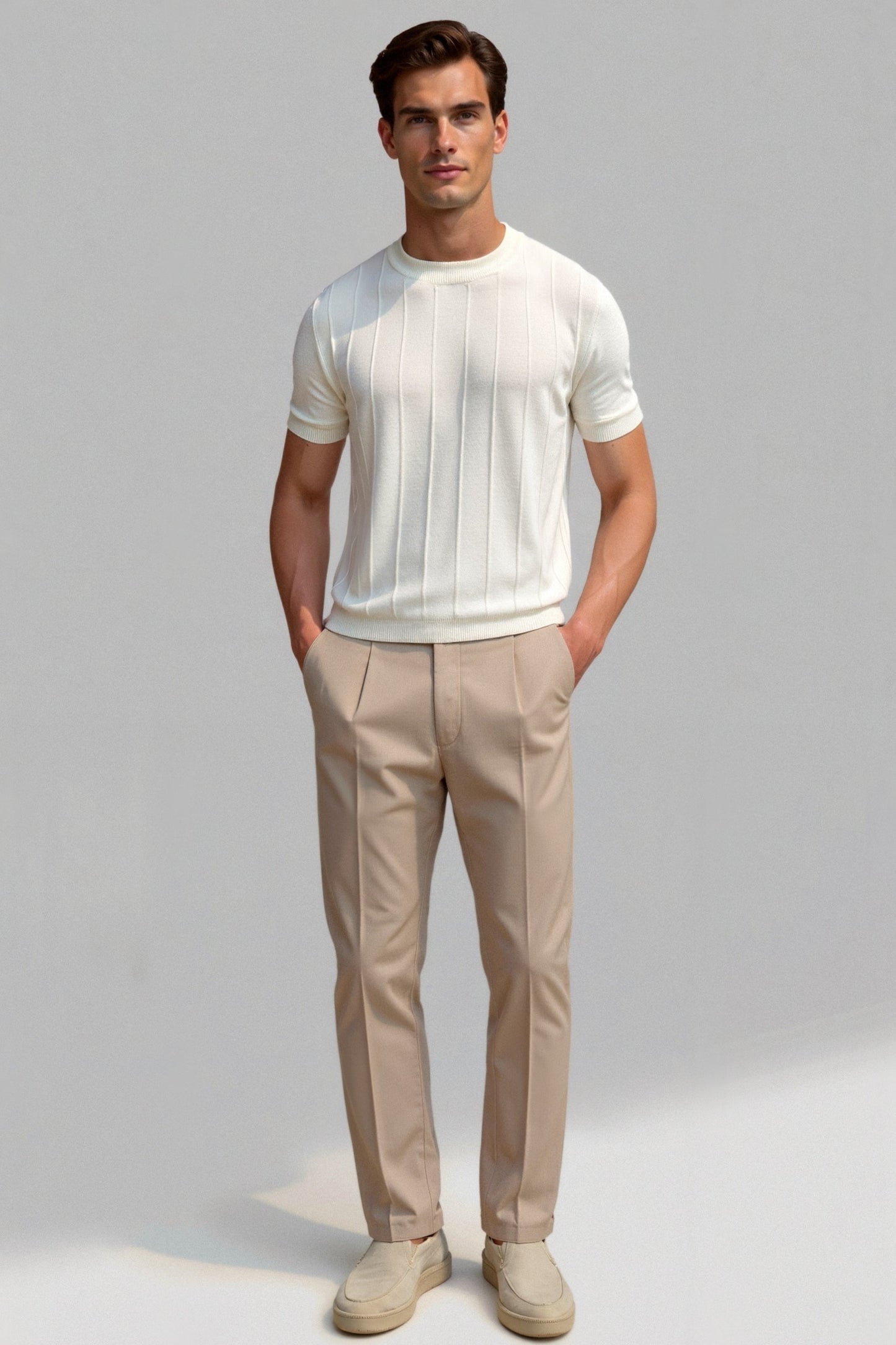 T-shirt Uomo Cotone Heavy Girocollo a Righe