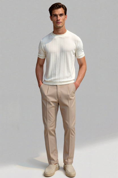 T-shirt Uomo Cotone Heavy Girocollo a Righe