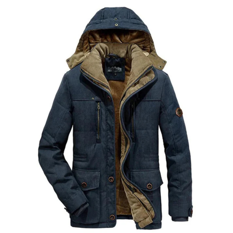 Giacca Imbottita Uomo Outdoor con Cappuccio Invernale