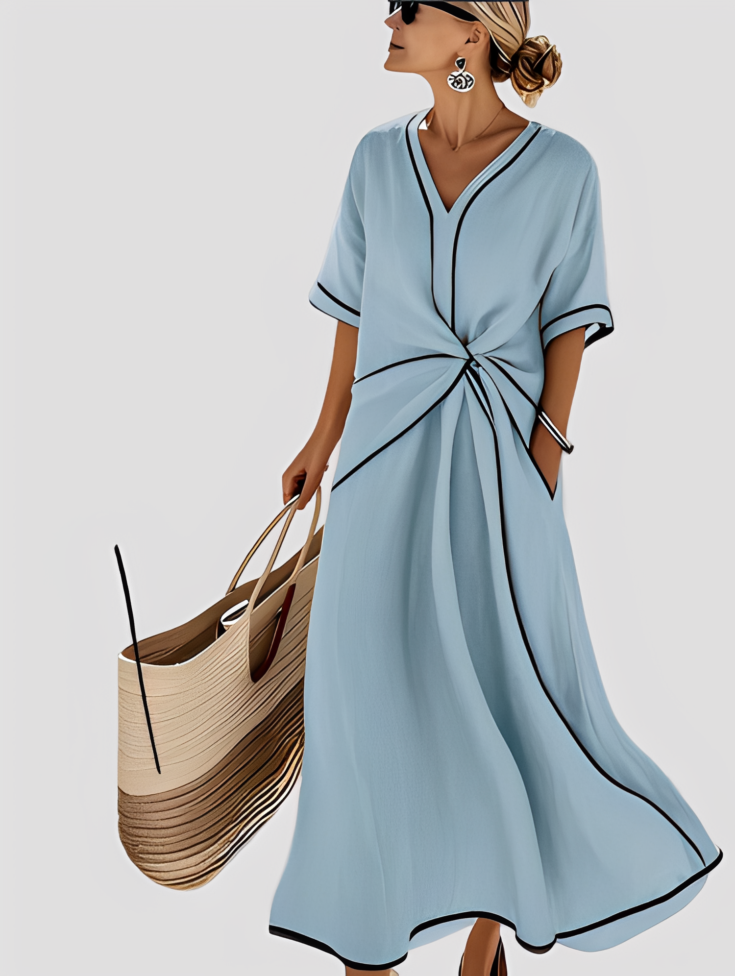 Abito Maxidress Donna Elegante Taglio Morbido - Brentozzi