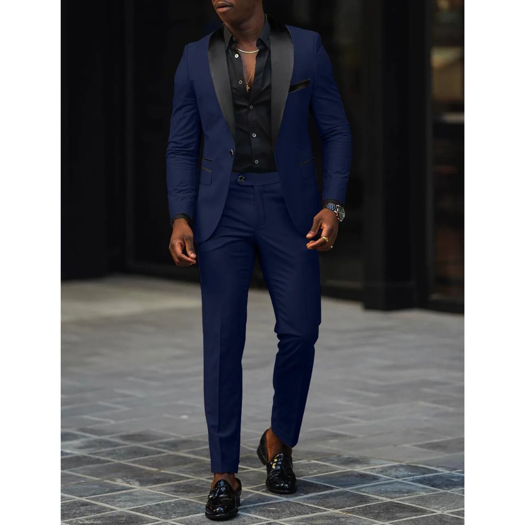 Abito Uomo Due Pezzi Rever in Satin