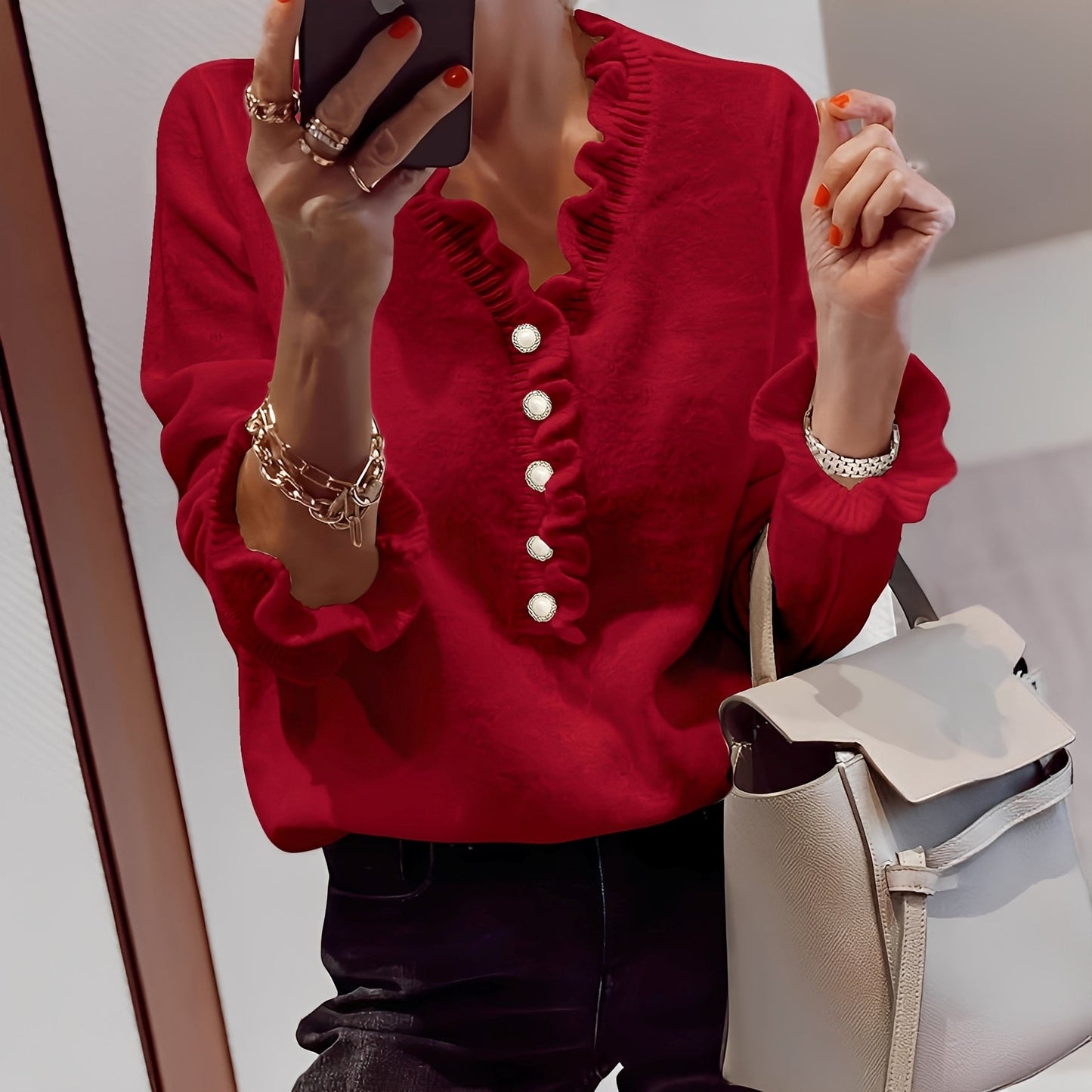 Maglione Donna con Bottoni Stile Elegante
