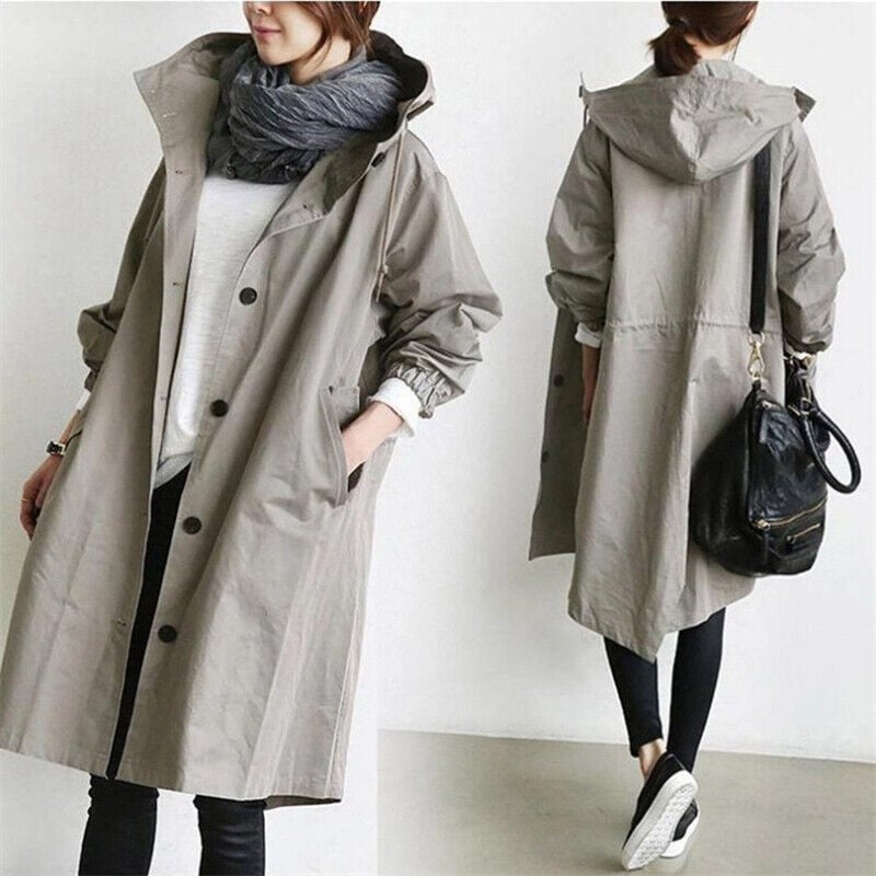 Giacca Invernale Donna Lunga Impermeabile Leggera