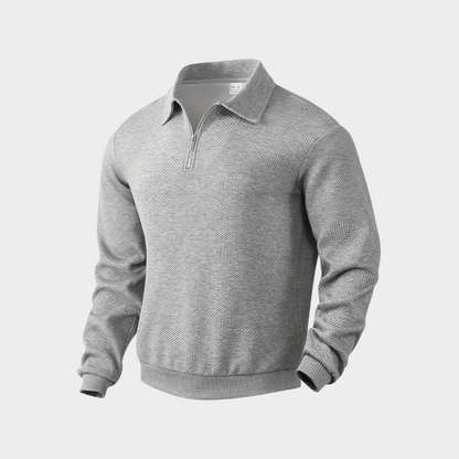 Maglione Uomo Collo Alto con Mezza Cerniera Stile Moderno