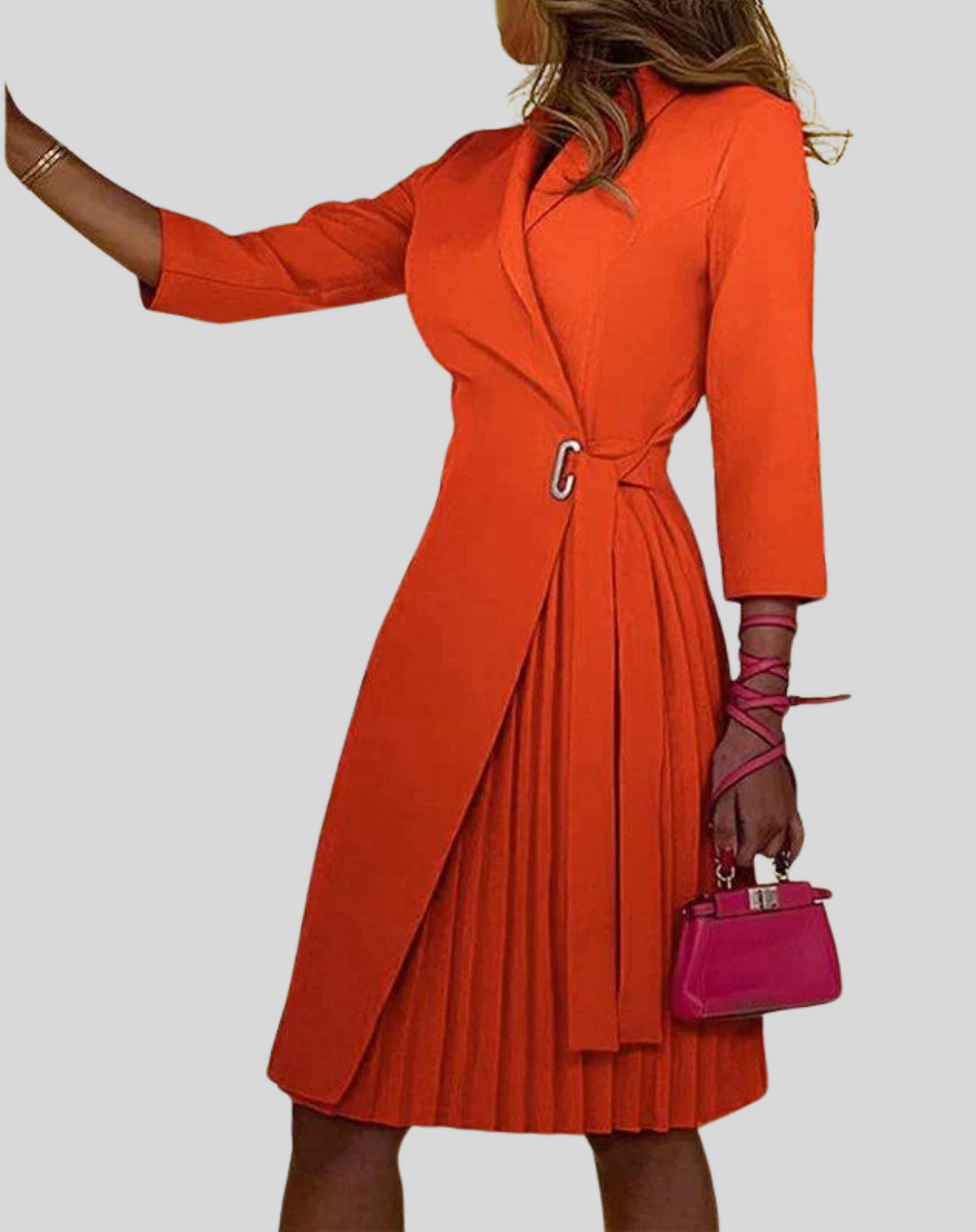 Abito Blazer Donna con Cintura Manica Mezza