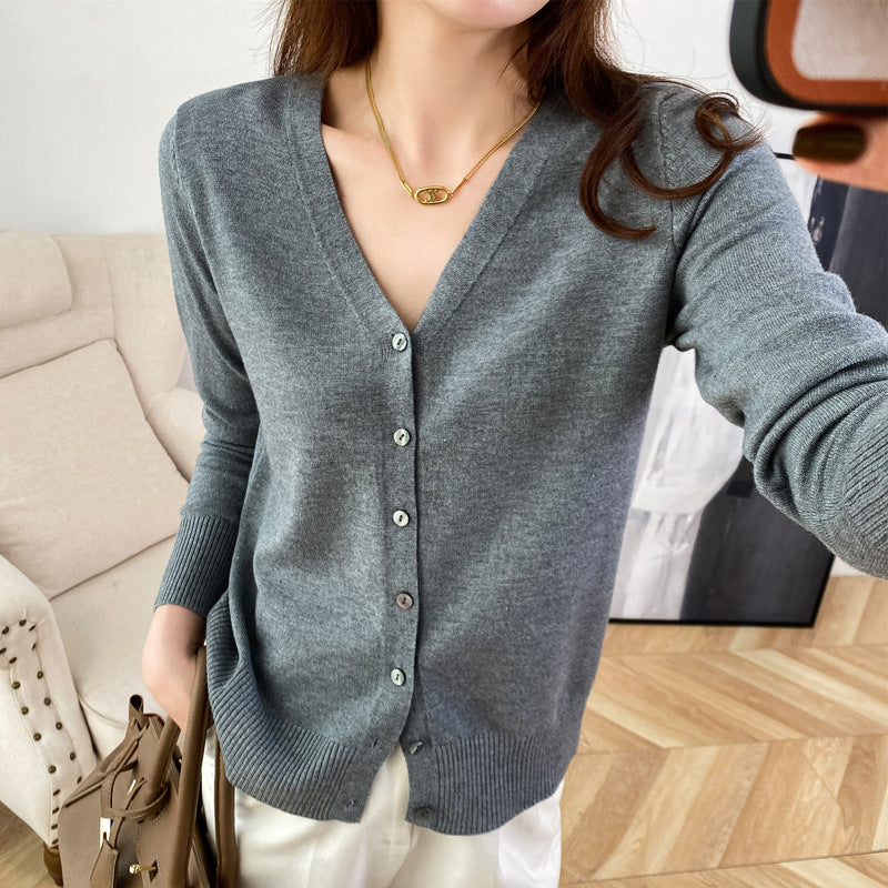 Maglione Donna Elegante con Bottoni Slim Fit