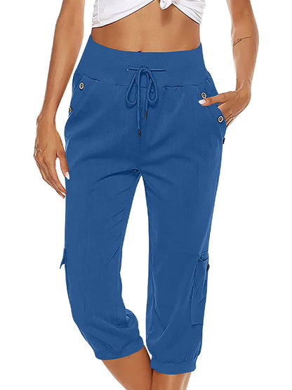 Pantaloni Jogging Donna Elastici con Tasche Comodi