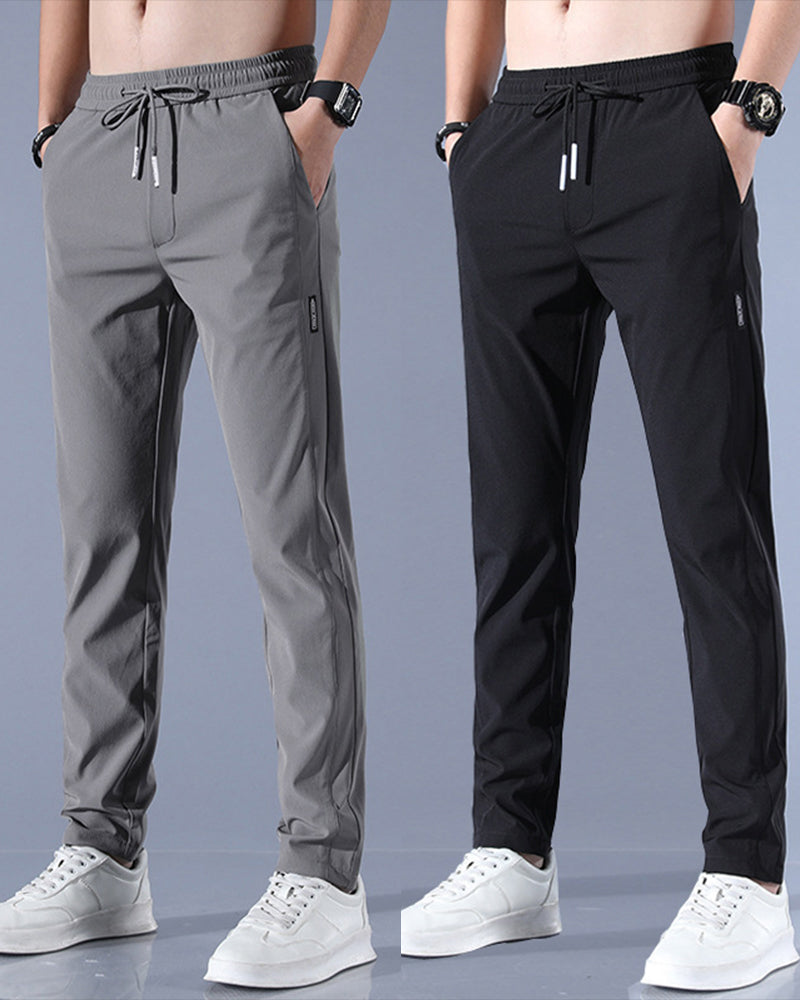 Pantaloni Uomo Tessuto Lunghi Regular