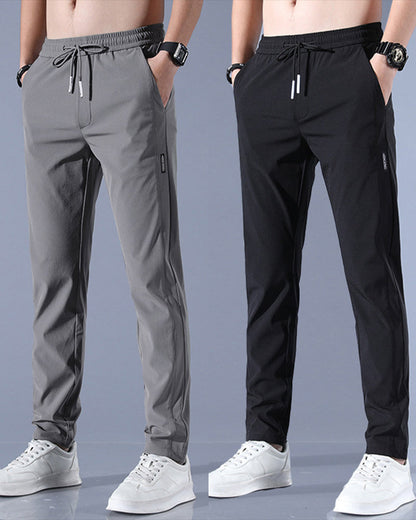 Pantaloni Uomo Tessuto Lunghi Regular