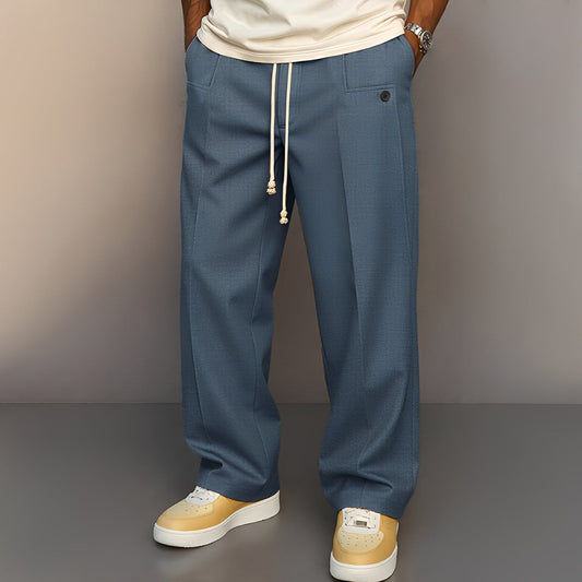 Pantaloni Uomo Comodi Taglio Dritto con Coulisse - Brentozzi