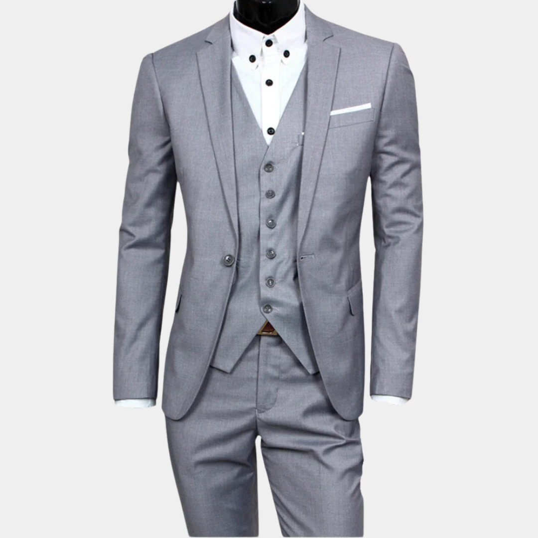 Abito Tre Pezzi Uomo Formale Slim Fit
