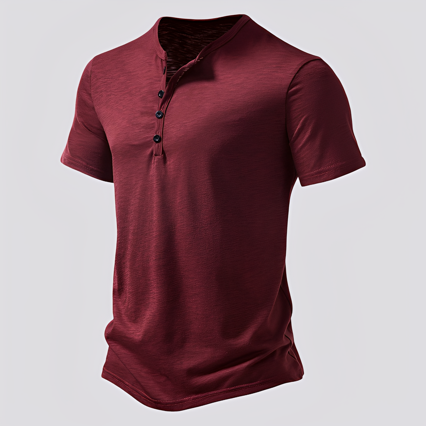 T-shirt Uomo Casual con Bottoni Manica Corta