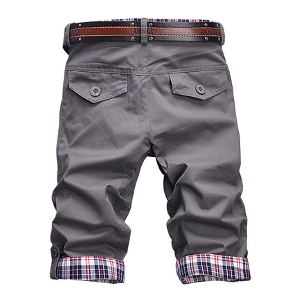 Shorts Donna con Cintura Tessuto a Quadri Vestibilità Regolare