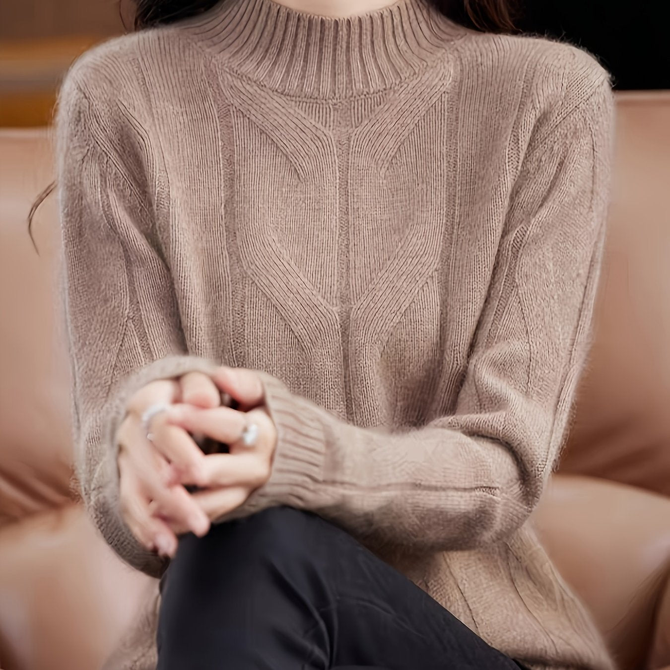 Maglione Donna in Maglia Morbida Stile Retrò