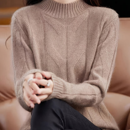 Maglione Donna in Maglia Morbida Stile Retrò