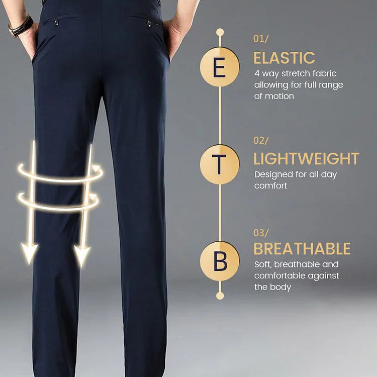 Pantaloni Uomo Stretch Vestibilità Slim