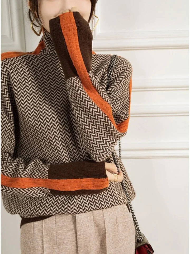 Maglione Dolcevita Donna in Cashmere Morbido Caldo Elegante - Brentozzi