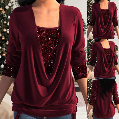 Camicia Donna con Tessuto Strutturato Regular Fit