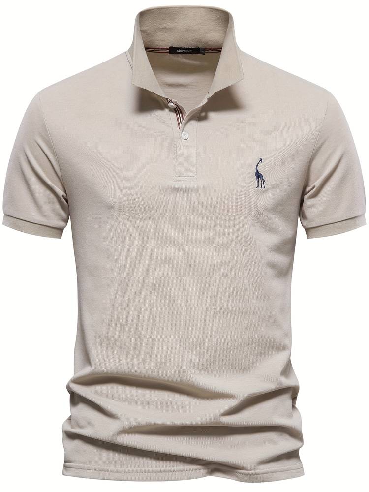 Polo Uomo Slim Fit Dettagli Sottile Colletto Classico