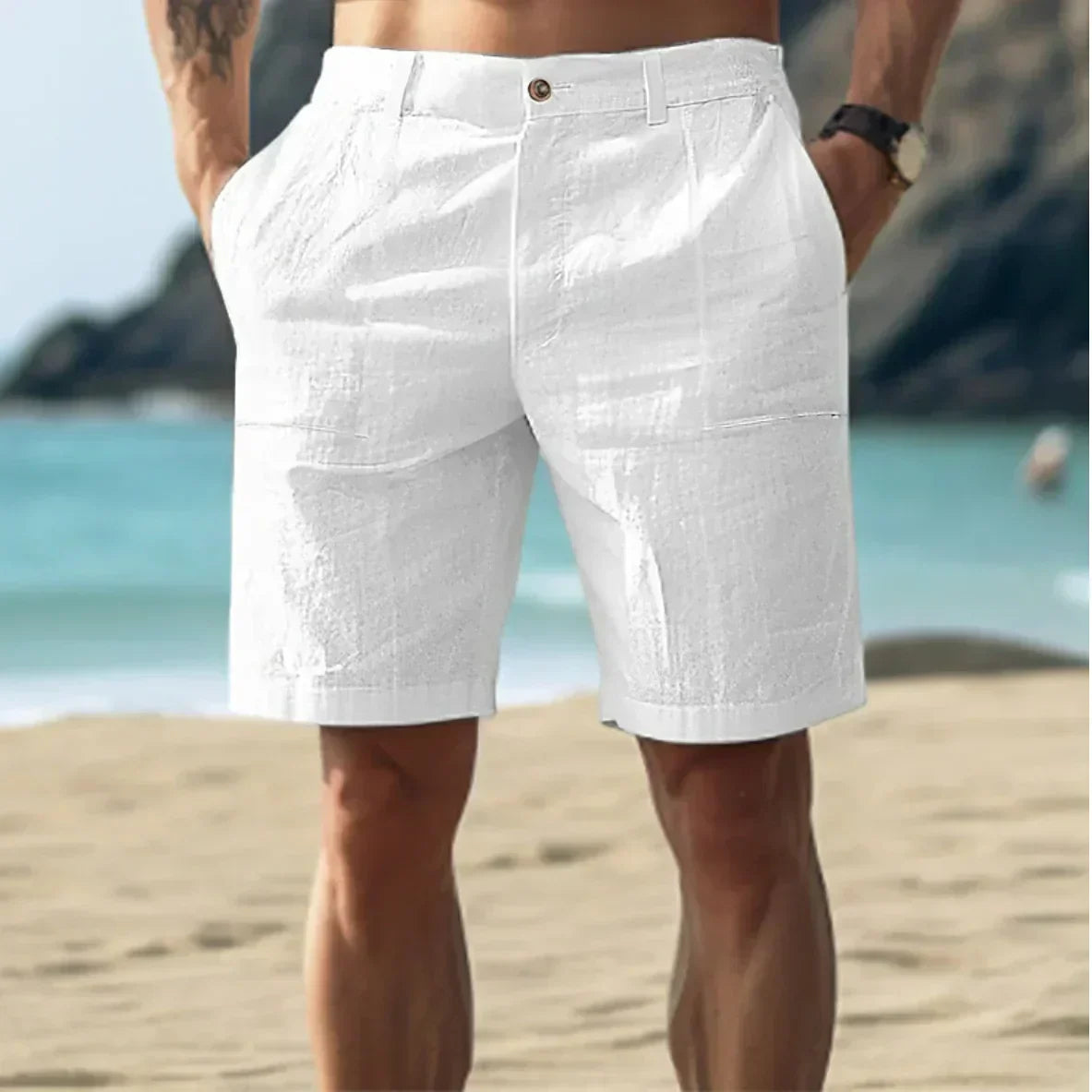 Pantaloncini Uomo Classici Tessuto Leggero Casual - Brentozzi
