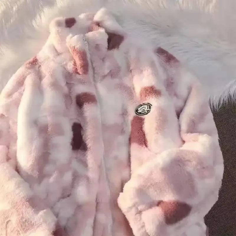 Giacca Invernale Donna in Pile Caldo Mezza Zip