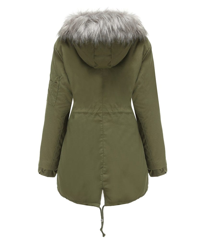 Giacca Invernale Imbottita Donna con Cappuccio e Coulisse
