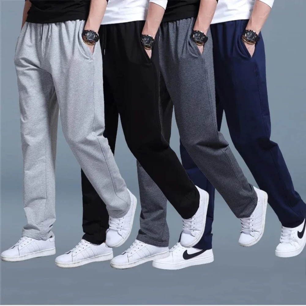 Pantaloni Jogging Uomo Cotone Traspirante Comfort Taglie M-3XL