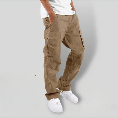 Pantaloni Cargo Uomo Casual Funzionali Taglio Regular
