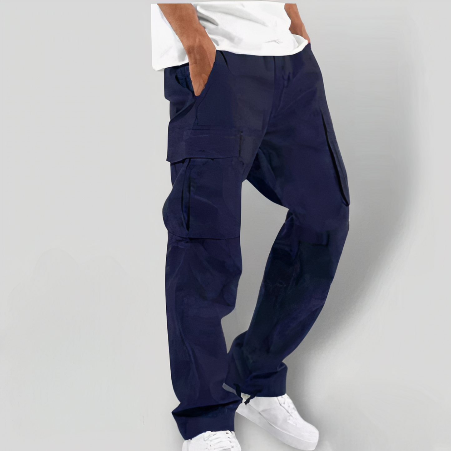 Pantaloni Cargo Uomo Casual Funzionali Taglio Regular