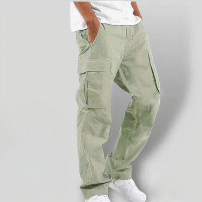 Pantaloni Cargo Uomo Casual Funzionali Taglio Regular
