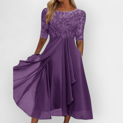 Abito Midi Donna Moderno Elegante