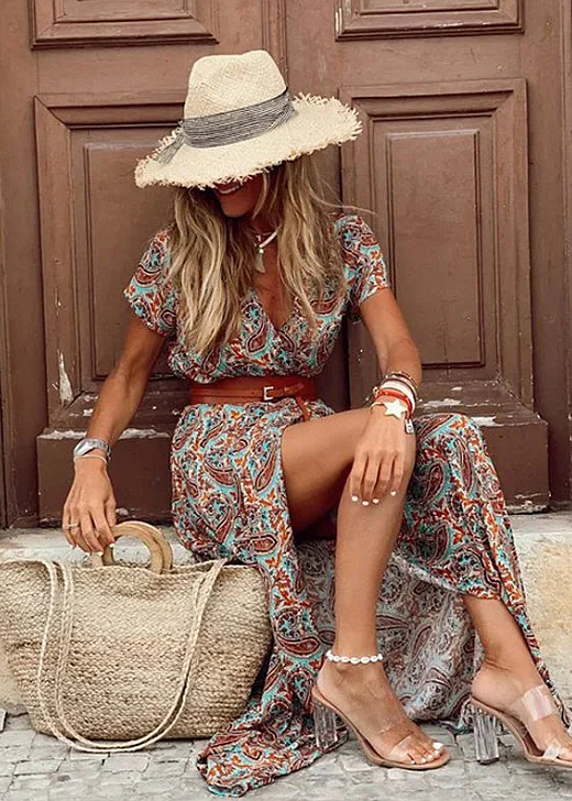 Abito Donna Elegante Maxi Boho per Occasioni Estive - Vestiti Eleganti Donna per Look Versatile e Comodo 6